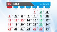 Kalender Mei 2025.